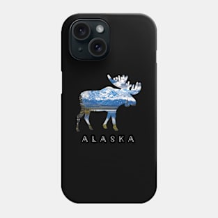 Alaskan Moose With Lake Mountain - Phone Case