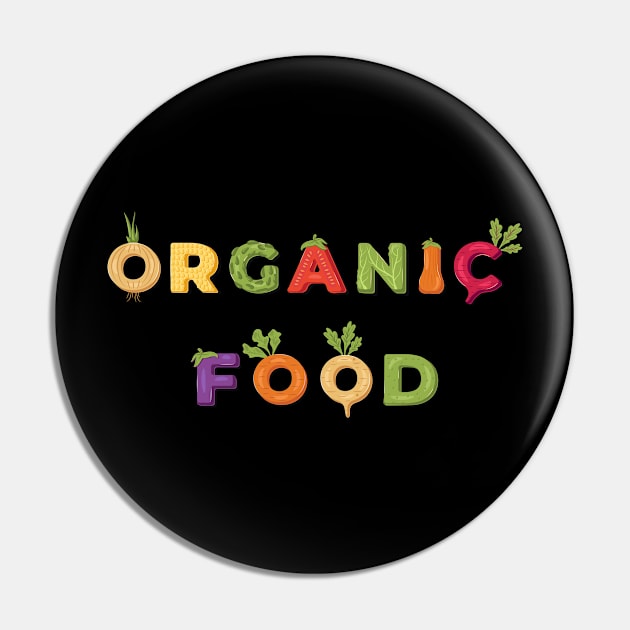 Organic Food Concept Pin by Mako Design 