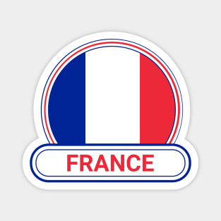 France Country Badge - France Flag Magnet