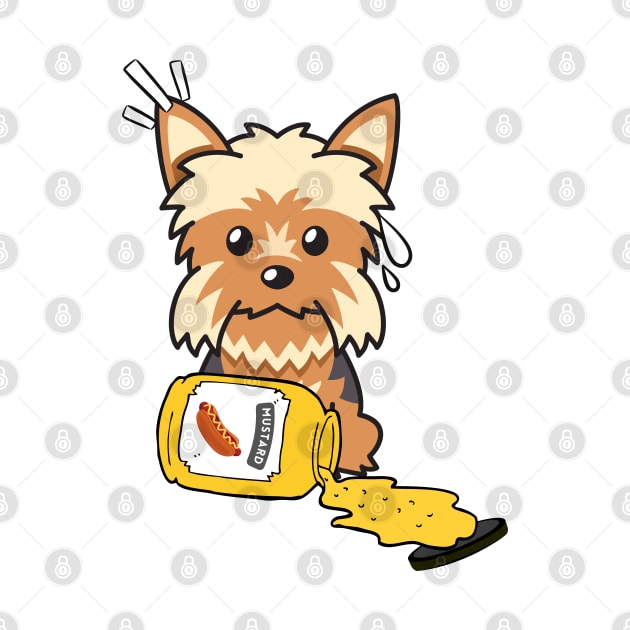 Naughty Yorkshire Terrier Spilled Mustard by Pet Station