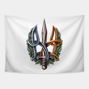 trident sword Tapestry