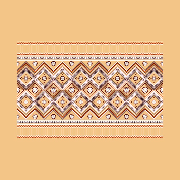 Beautiful floral pattern on a brown background by noke pattern