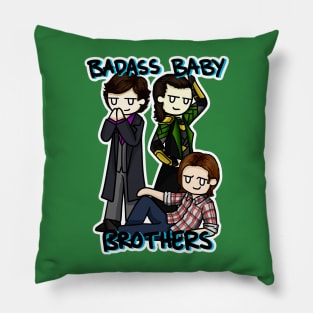 Badass Baby Brothers Pillow