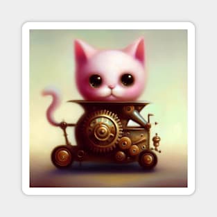 Steampunk Kitten Magnet