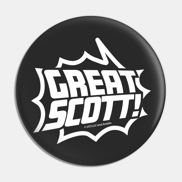 Great Scott! (White) Pin by jepegdesign