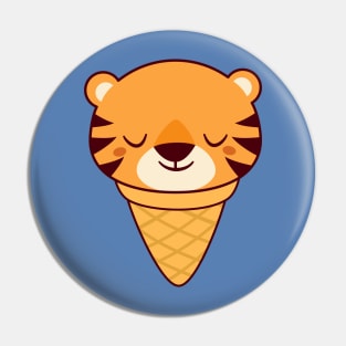 Kawaii Cute Tiger Ice Cream Pin