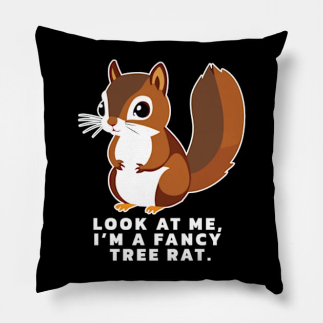 Funny Squirrel | Fancy Tree Rat Pillow by IDesign23