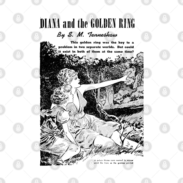 No Background Diana and The Golden Ring Retro Comic by REVISTANGO