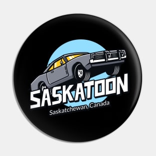 Saskatoon Street Revival Vintage Comic Branding Pin