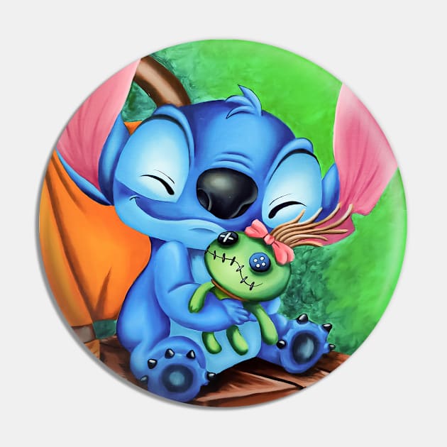 stitch with doll Pin by cloudart2868