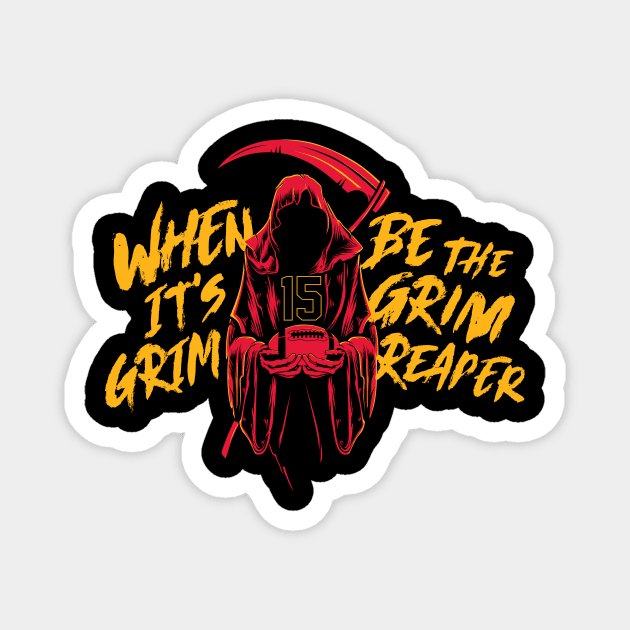 Kansas City Chiefs Grim Reaper - Mahomes - Magnet