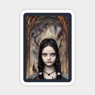 Wednesday Addams Anime Portrait 3 Magnet