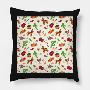 Mexican Music Pattern Pillow