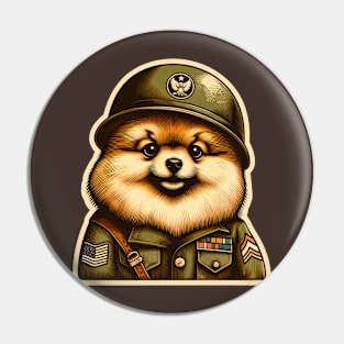 Pomeranian Soldier Pin