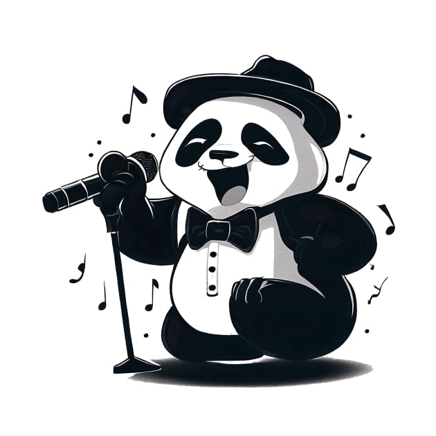 An Antropomorphic Cute Panda Jazz Singer by thematics