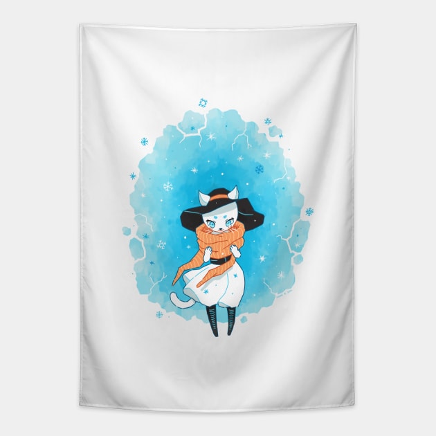 Snowing Tapestry by Freeminds