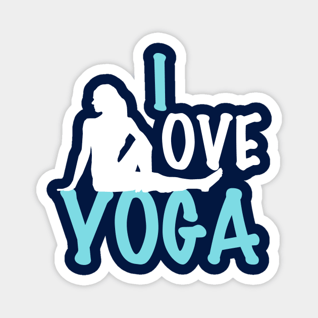 I Love Yoga Magnet by epiclovedesigns