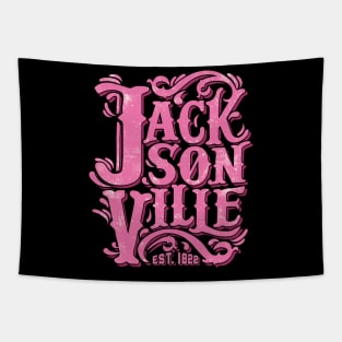 Jacksonville Florida Vintage Handlettering Tapestry