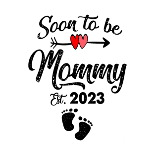 Soon To Be Mommy Est 2023 Floral T-Shirt