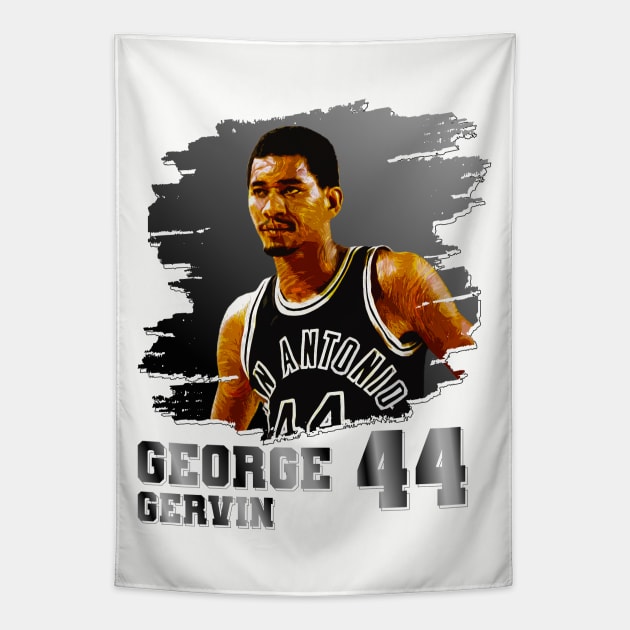 George gervin || 44 Tapestry by Aloenalone