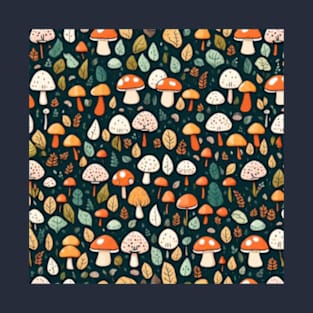 Cute mushrooms pattern T-Shirt