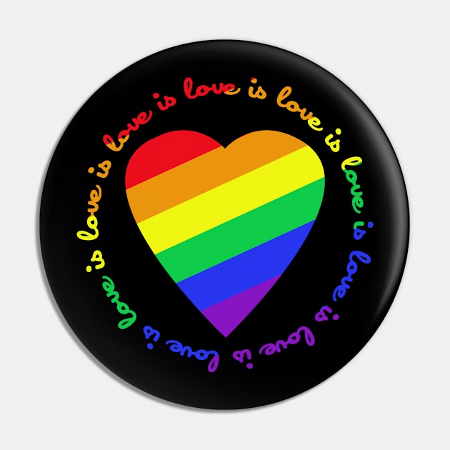 Love is Love (Rainbow) Pin by PopCultureShirts
