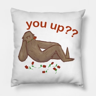 Sensual BigFoot (with text) Pillow