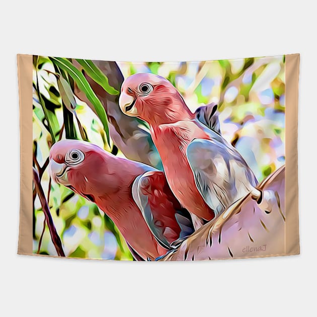 2 Galahs Tapestry by ellenaJ