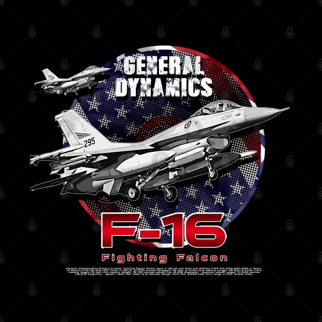 F-16 Fighting Falcon General Dynamics Fighter Jet by aeroloversclothing