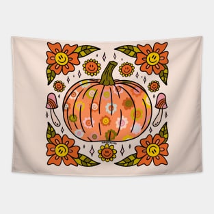 Smiley Pumpkin Tapestry