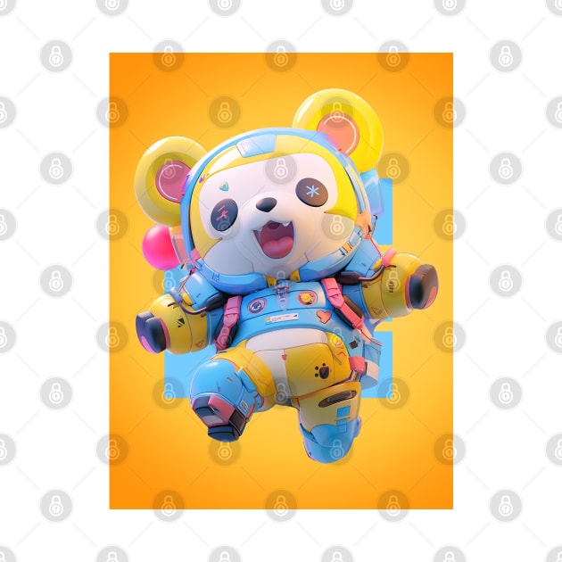 AKBLM - POWER JUMP KUMA | KAWAII ANIME MASCOT by AKBLM