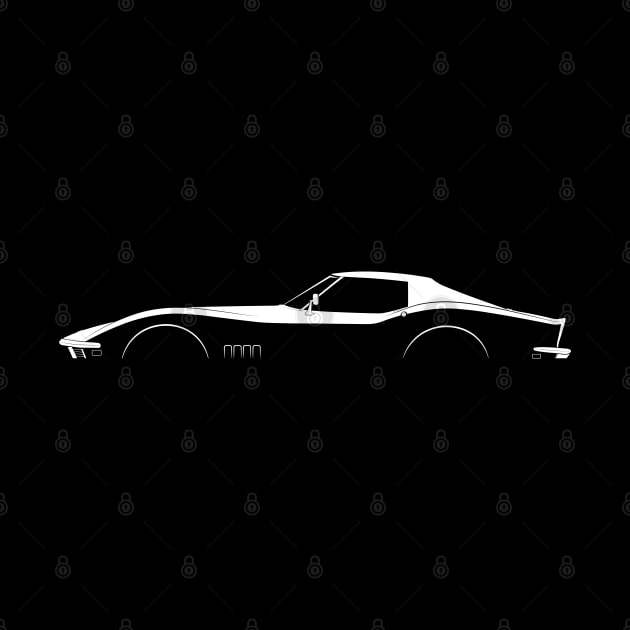 Chevrolet Corvette (C3) Silhouette by Car-Silhouettes