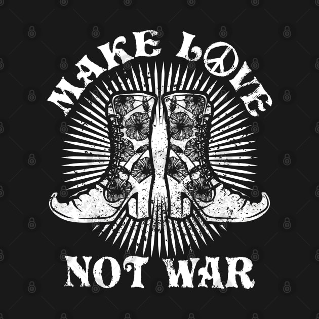 Make Love Not War Peace Vintage Pray For Israel by PunnyPoyoShop