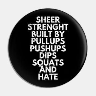 Sheer Strength Workout Motivation Pin