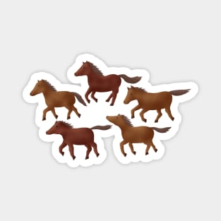 Running horses Magnet