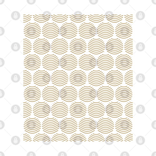 Gold wavy dots pattern by Vilmos Varga