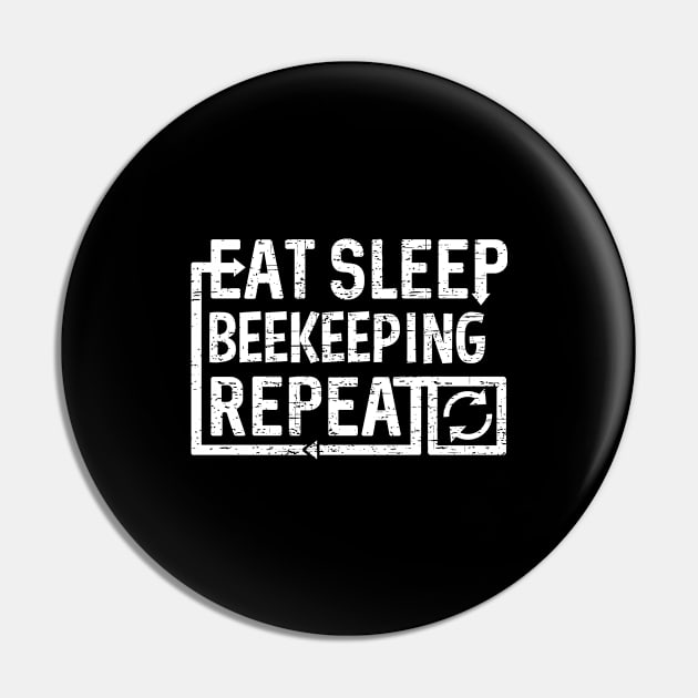 Eat Sleep Beekeeping Pin by Flippin' Sweet Gear