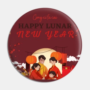 Happy Lunar New Year Pin