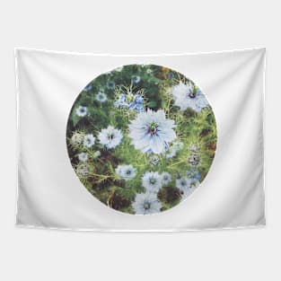 Blue Garden Tapestry