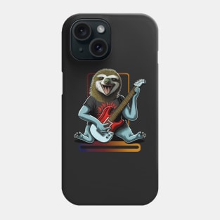 Sloth Playing Base Guitar Phone Case