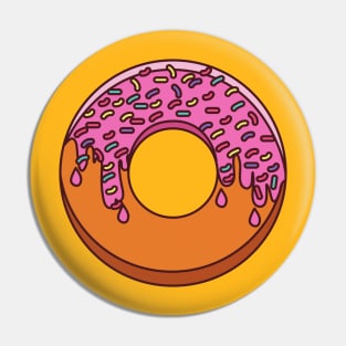 Half Frosting Pink Sweet Donut With Sprinkles Pin