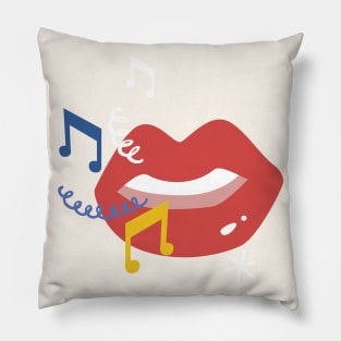 Colorful Singing Lips Pillow