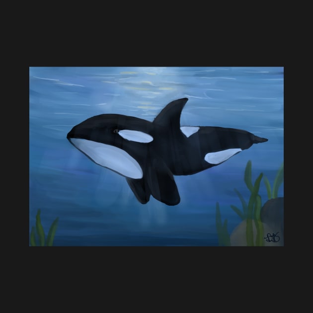 Underwater Orca - Digital Painting by BrittaniRose