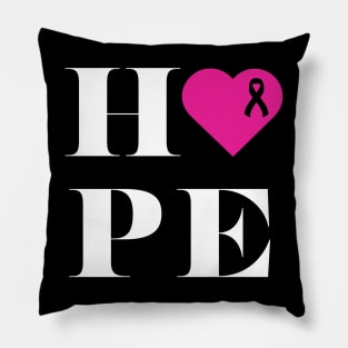 Breast Cancer Awareness Support Pink Ribbon Pillow