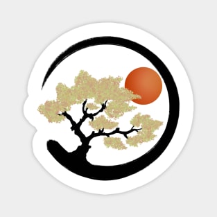 Zen circle sunset Magnet