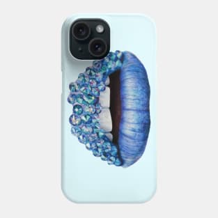 Blue Lips Phone Case