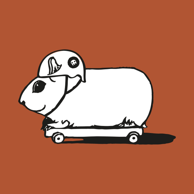 Guinea Pig on Skateboard by matts.graphics