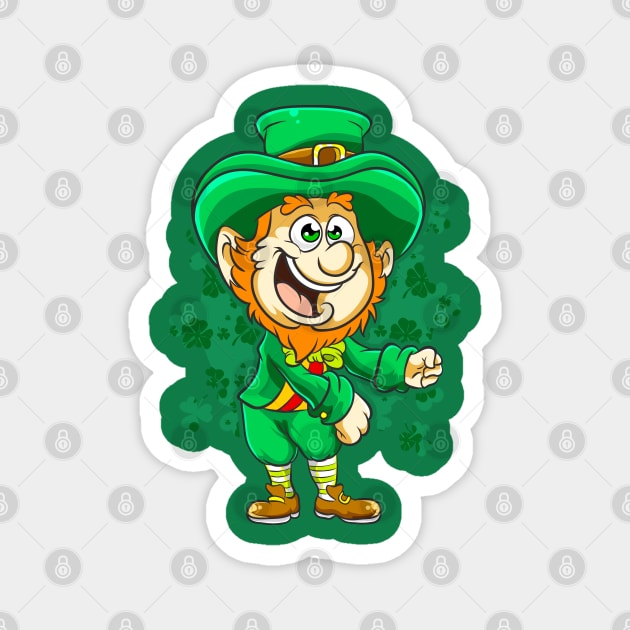 Flossing Leprechaun St Patricks Day Magnet by E