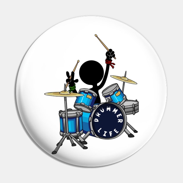 Drummer Life Pin by Azul