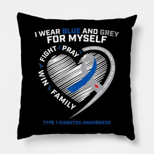 1D Son Daughter Diabetic Juvenile Ype 1 Diabetes Awareness Pillow